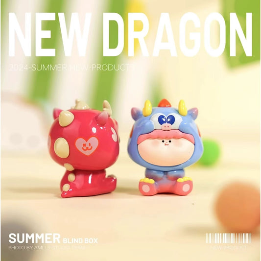 AMLLS Little Dragon Cute Granules Second Generation mini beans series PVC figures